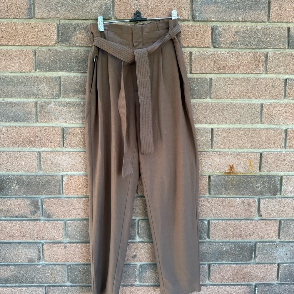 Athleta Brown Skyline Plaid Trousers Size 6